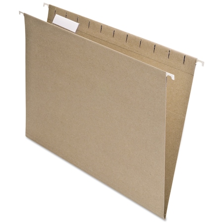 Pendaflex Earthwise 100% Recycled Colored Hanging File Folders, Letter Size, 1/5-Cut Tab, Natural, 25PK 74542